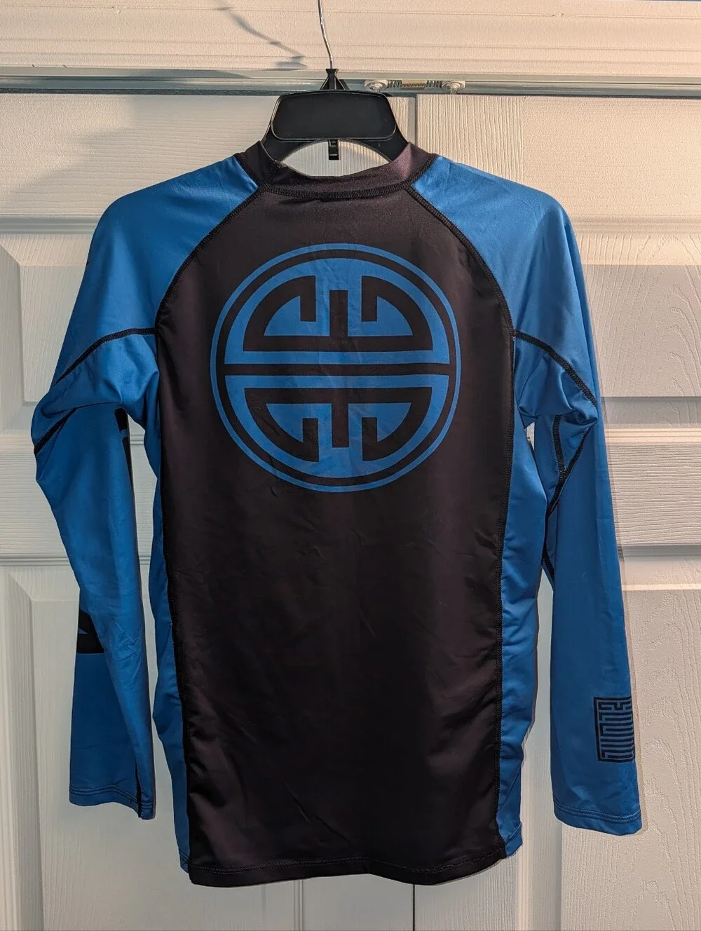 Maeda Men’s Black Blue Long-Sleeve Swim Rash Guard BJJ Rashie Japan NoGi